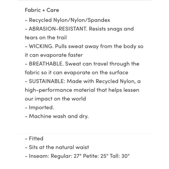 Athleta Trekkie Hybrid Crop Tight Set of 2 Leggings Size 4 - Picture 10 of 11